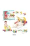 BIB6016- Vardem Piyanolu Bebek Yürüteci ve Tavşan Desenli Kırmızı Oyun Halısı  2 in 1