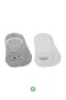 Bistyle 2li Babet Cute Face Penye Çorap Bs30103 Gri Beyaz
