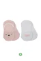 Bistyle 2li Babet Cute Face Penye Çorap Bs30103 Pembe-beyaz