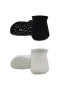 Bistyle 2li Sneakers Kaymaz Basic Penye Çorap Bs20103 Siyah Ekru