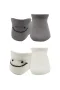 Bistyle 2li Sneakers Smile Penye Çorap Bs20106 Gri Ekru