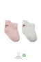 Bistyle 2li Sneakers Smile Penye Çorap Bs20106 Pembe Ekru