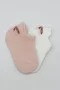 Bistyle 2li Sneakers Smile Penye Çorap Bs20106 Pembe Ekru