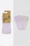Bistyle 2li Havlu Soket Kaymaz Basic Girl 10507 Lila