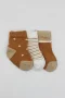 Bistyle 3lü Penye Erkek Soket Çorap Bs10111 Hardal