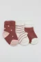 Bistyle 3lü Penye Kız Soket Çorap Bs10112 Pudra