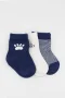 Bistyle 3lü Penye Soket Çorap Bs10110 İndigo
