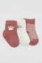 Bistyle 3lü Penye Soket Çorap Bs10110 Pudra
