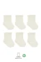 Bistyle 6lı Basic Penye Soket Çorap 10101 Ekru