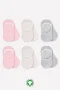 Bistyle 6lı Silikonlu Babet Penye Çorap Bs30101b Pembe Ekru Gri