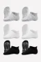 Bistyle 6lı Sneakers Kaymaz Penye Çorap Bs20102 Gri Beyaz Siyah
