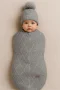 Bistyle Baby İn Swadding Triko Kundak 75108 Gri