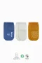 Bistyle Basic Kaymaz Penye Soket Çorap 3Lü BS10107 İndigo Ekru Hardal