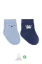 Bistyle Bear Penye Soket Çorap 2Li BS10116 Mavi