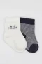 Bistyle Big Heart Penye Soket Çorap 2Li BS10117 Antrasit