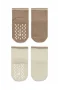 Bistyle Çemberli Basic Penye Kaymaz Soket Çorap 2li 10146 Kahve