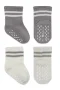 Bistyle Çemberli Kaymaz Soket Çorap 2Li BS10125 Gri Ekru