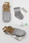 Bistyle Çemberli Kaymaz Soket Çorap 2Li BS10125 Gri Ekru