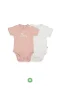 Bistyle Flying Bloom White Yarım Kol 2li Body 17118 Ekru Gül Kurusu