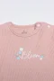 Bistyle Flying Bloom White Yarım Kol 2li Body 17118 Ekru Gül Kurusu