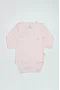Bistyle Organik Natural Basic Style Kruvaze Uzun Kol Body Bs17102 Pembe