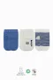 Bistyle Puanlı Kaymaz Penye Soket Çorap 3Lü BS10108 İndigo