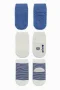 Bistyle Puanlı Kaymaz Penye Soket Çorap 3Lü BS10108 İndigo