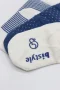 Bistyle Puanlı Kaymaz Penye Soket Çorap 3Lü BS10108 İndigo