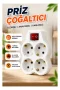 Duvar Priz Çoğaltıcı 4 Çıkışlı Açma Kapama Düğmeli Kablosuz Priz Adaptörü