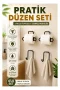 Duvara Yapışkanlı Rulo Kağıtlık ve Havlu Askılığı 2’şer Adet 4’lü Set