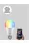 Akıllı LED Ampul RGBW 9W WiFi Uzaktan Kontrollü Enerji Tasarruflu