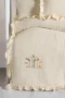 Kanz 4 Kat Hand Made Fırfırlı Müslin Örtü Seti Knz-020 Krem