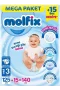 Molfix Mega Paket Bebek Bezi 3 Beden 4-9 Kg 140 Adet