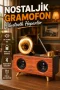 Nostaljik Gramofon Bluetooth Hoparlör – 1800 mAh Batarya ve 3D Stereo Ses