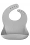 Oioi Basics Silikon Mama Önlüğü Powder Grey