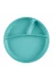 Oioi Porsiyon Vakum Tabanlı Silikon Tabak Aqua Green