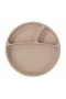 Oioi Porsiyon Vakum Tabanlı Silikon Tabak Bubble Beige