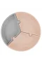 Oioi Puzzle Vakum Tabanlı Silikon Tabak Bubble Beige / Powder Grey