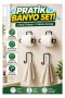 Pratik Banyo Düzenleme Seti 2 Adet Rulo Kağıt Tutucu 2 Adet Havlu Askılığı