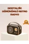 Retro Bluetooth Radyo – Nostaljik Tasarım, TF Kart ve USB Destekli