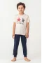 U.s. Polo Kısa Kol Pijama Takım Us2441-4 Bej