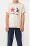 U.s. Polo Kısa Kol Pijama Takım Us2441-4 Bej