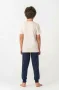 U.s. Polo Kısa Kol Pijama Takım Us2441-4 Bej