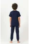 U.s. Polo Kısa Kol Pijama Takım Us2441-4 Lacivert