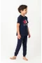 U.s. Polo Kısa Kol Pijama Takım Us2441-4 Lacivert