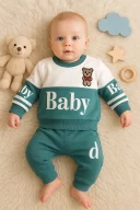 3-18 Ay Erkek Bebek Alt&Üst Takımı Baby 2li Yeşil
