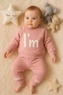 3-18 Ay Kız Bebek Alt&Üst Takımı Im Cool 2li Pembe