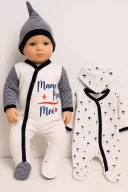 3-6 Ay Marin Kravuze Erkek Bebek 4lü Tulum Seti Lacivert