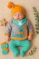 3 Ay Bebek Hastane Takımı Love 5li Erkek Yeşil