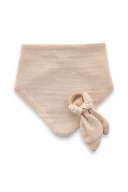 BabyJem Ahşap Diş Kaşıyıcılı Bürümcük Müslin Önlük 736 Somon